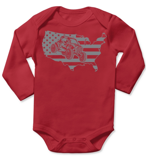 Vintage gray USA flag Long Sleeve Baby One-Piece