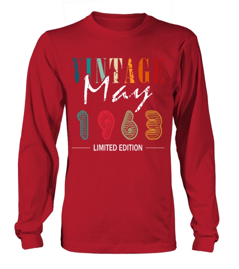 May 1963 vintage birthday gift Long sleeved Unisex