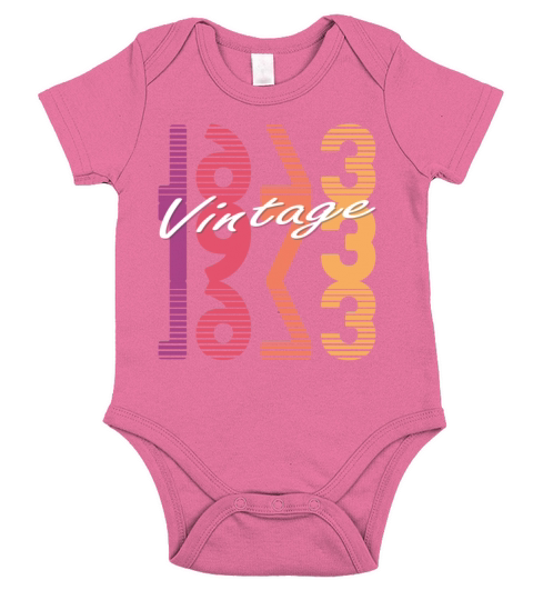50th birthday vintage 1973 born in 1973 Short Sleeve Baby One-Piece