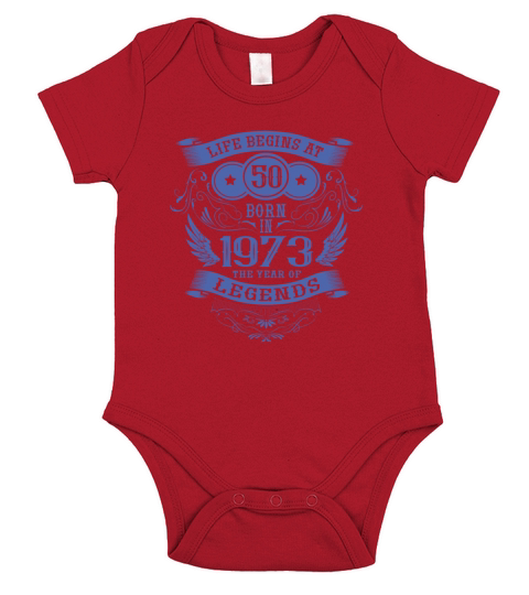 50th Birthday Vintage Sayings 1973 Birthday Short Sleeve Baby One-Piece