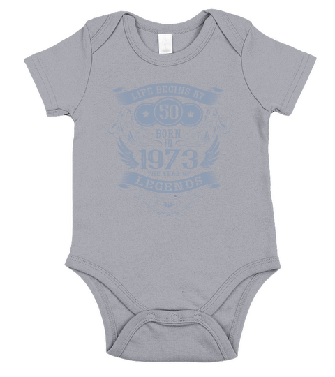 50th Birthday Vintage Sayings 1973 Birthday Short Sleeve Baby One-Piece