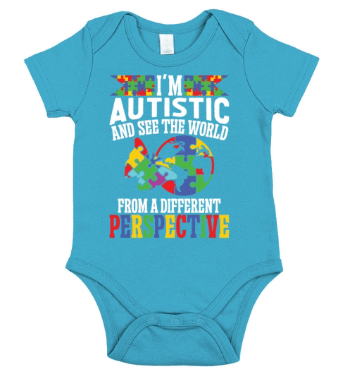 Autism autistic world from different perspective Short Sleeve Baby One-Piece