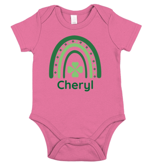 Cheryl Clover Charm Boho Rainbow Short Sleeve Baby One-Piece