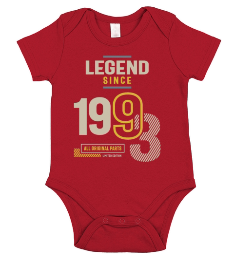 Legend Since 1993 30 birthday Short Sleeve Baby One-Piece