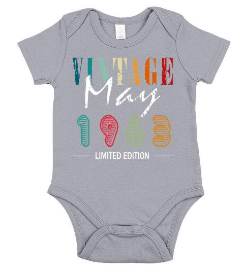 May 1963 vintage birthday gift Short Sleeve Baby One-Piece