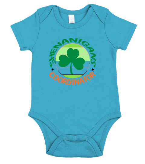 Retro St Patricks Shenanigans Coordinator Short Sleeve Baby One-Piece