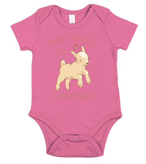 Spreading Love Laughter Goat Kisses Fix Everything Short Sleeve Baby One-Piece