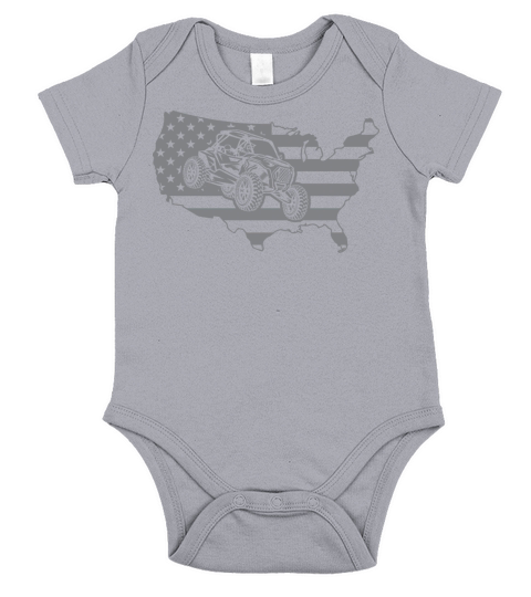 Vintage gray USA flag Short Sleeve Baby One-Piece