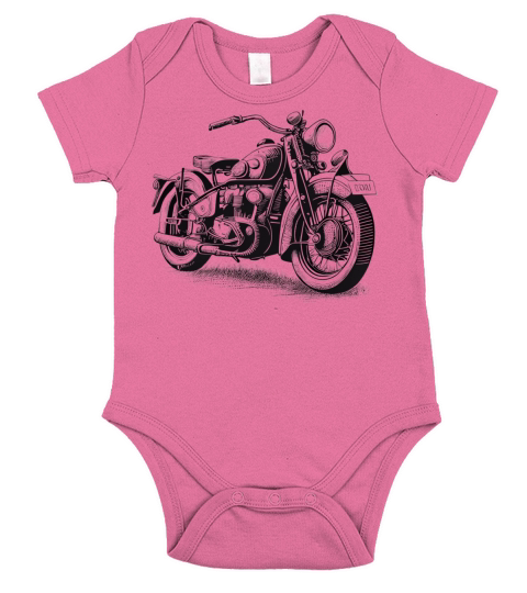 Vintage motorbike Short Sleeve Baby One-Piece