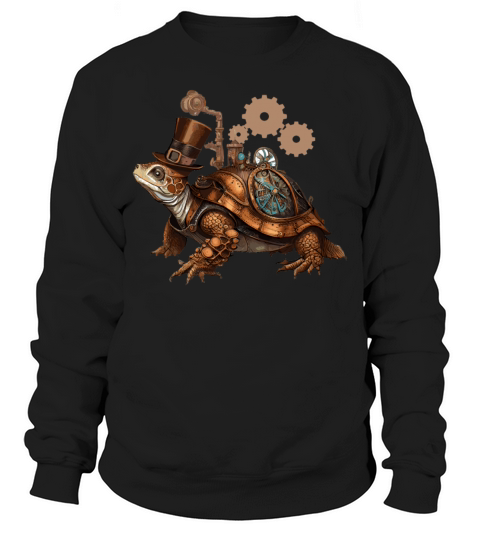 Steampunk Turtle Vintage Mechanical Gears Reptile Sweatshirt Unisex