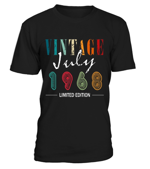 Vintage born July 1968 Birthday July 1968 T-Shirt Unisex
