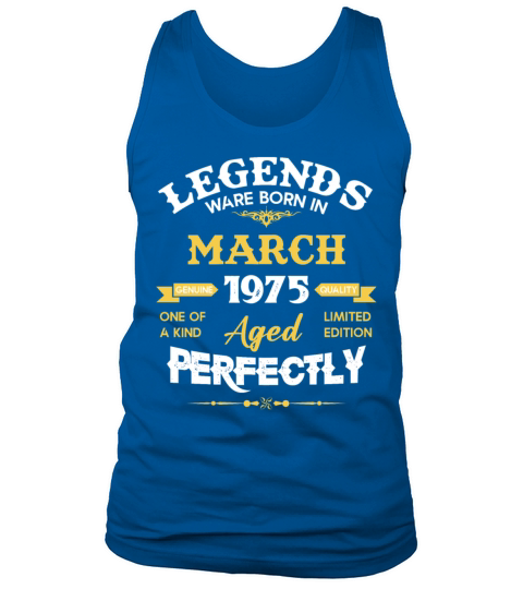 Vintage Aged To Perfection March 1975 Tank Top Unisex