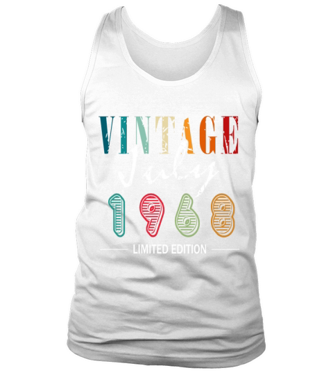 Vintage born July 1968 Birthday July 1968 Tank Top Unisex