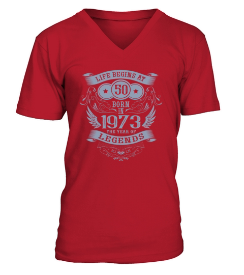 50th Birthday Vintage Sayings 1973 Birthday V-Neck T-shirt