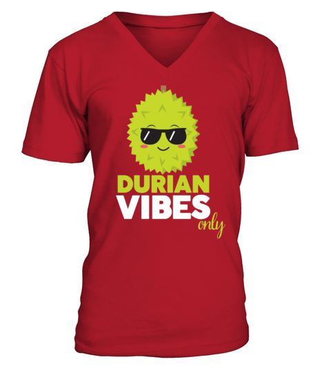Durian funny meme gift stinky durian eater lover V-Neck T-shirt