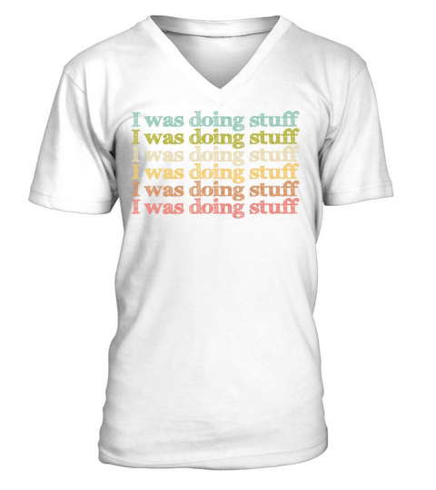 I was doing stuff vintage V-Neck T-shirt