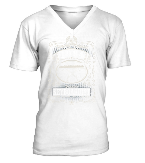 Vintage 1984 Keyboardist Birthday Gift Keyboard V-Neck T-shirt