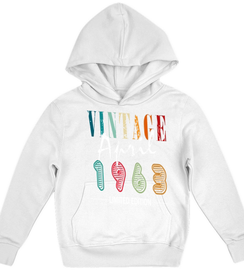 Anniversary 60 years - vintage - April 1963 Kids Hoodie