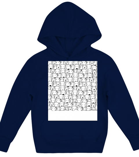 Cute Dog Seamless Patterns vintage Kids Hoodie