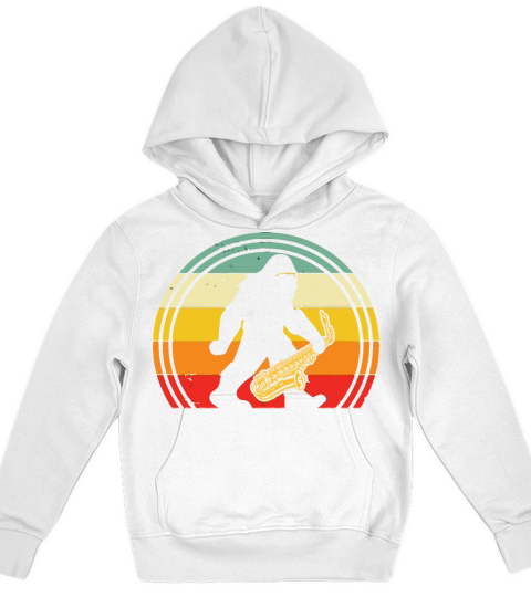 Strangeology Cryptozoology Cryptid Saxophone Gifts Kids Hoodie