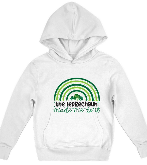 The Leprechaun made me do it Saint Patricks Day Kids Hoodie