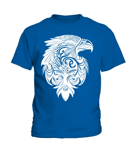 Eagle In Vintage Tribal Tattoo Feather Style Kids T-Shirt