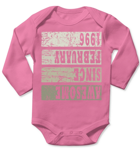 1996 February vintage Long Sleeve Baby One-Piece