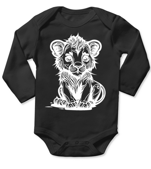 Cute Vintage Lion Baby Long Sleeve Baby One-Piece
