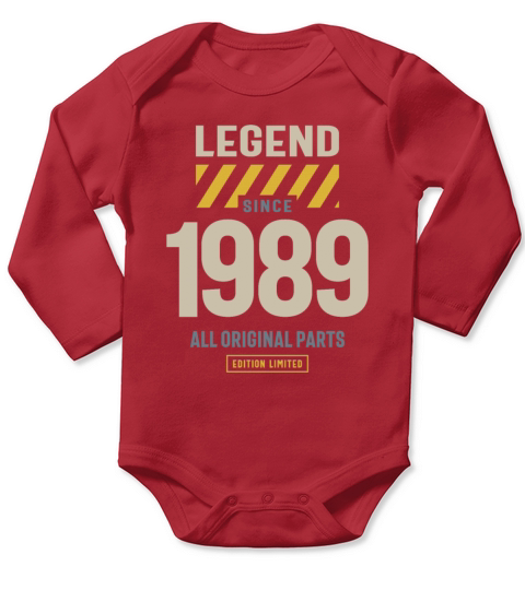 Legend Since 1989 34th birthday Long Sleeve Baby One-Piece