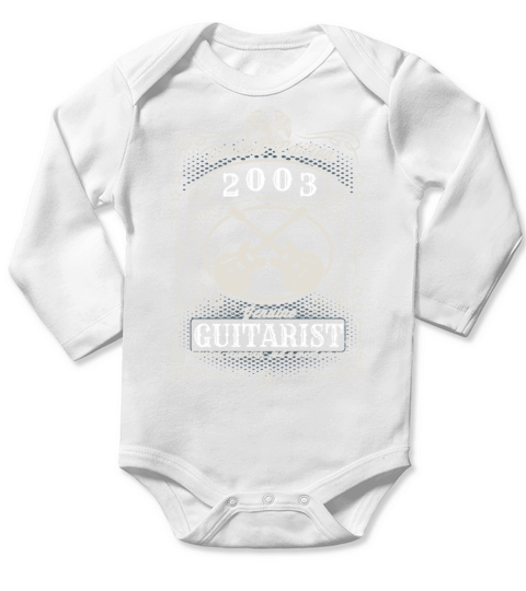Vintage 2003 Guitarist Birthday Gift Guitar Player Long Sleeve Baby One-Piece