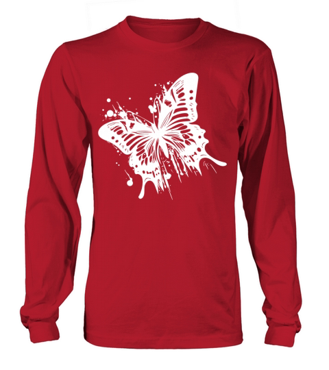 Elegant Vintage Ink Butterfly Long sleeved Unisex