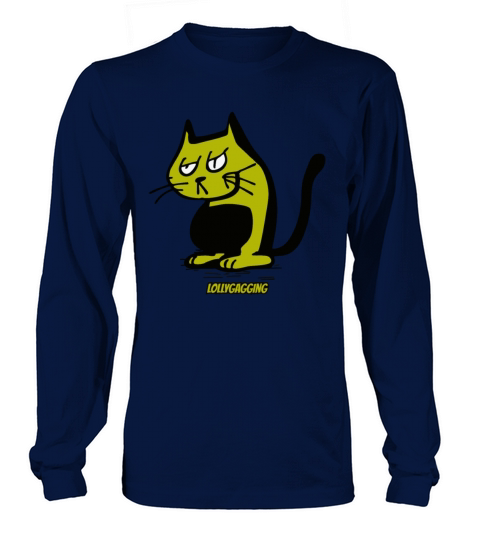 Lollygagging vintage cartoon cat Long sleeved Unisex