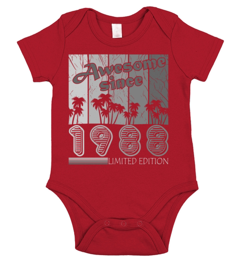 35th birthday man original march vintage 1988 Short Sleeve Baby One-Piece