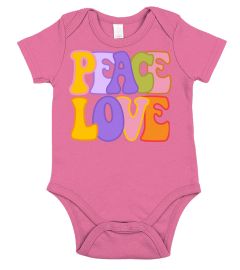 Groovy outfits 60S 70S Retro Vintage Groovy love Short Sleeve Baby One-Piece