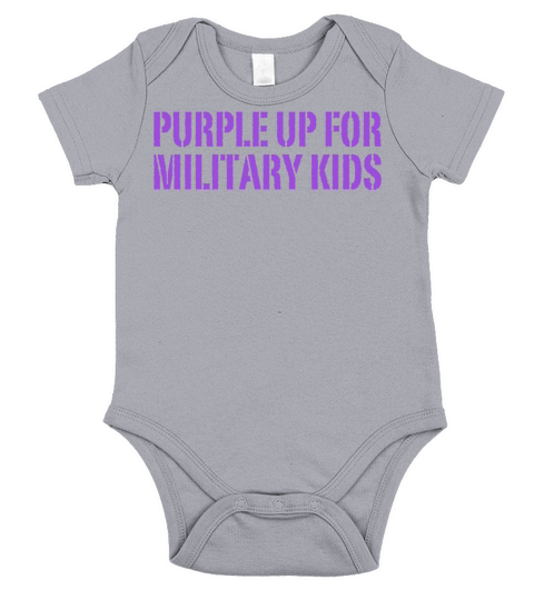 Purple Up For Military Kids Short Sleeve Baby One-Piece