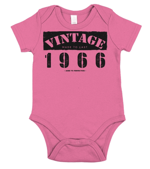Vintage Classic 1966 57th Birthday - 57 Years Old Short Sleeve Baby One-Piece