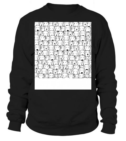 Cute Dog Seamless Patterns vintage Sweatshirt Unisex