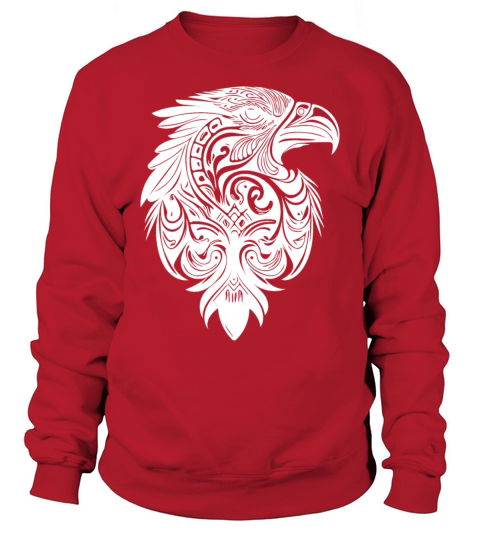 Eagle In Vintage Tribal Tattoo Feather Style Sweatshirt Unisex