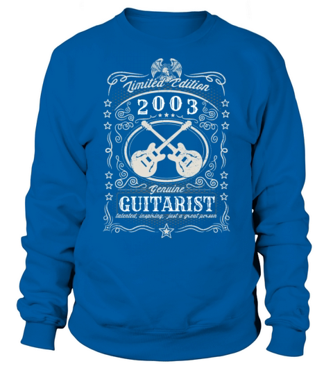 Vintage 2003 Guitarist Birthday Gift Guitar Player Sweatshirt Unisex