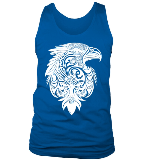 Eagle In Vintage Tribal Tattoo Feather Style Tank Top Unisex