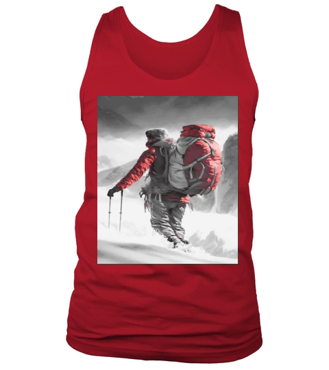 Snow hiker hikers ski hiking mountains rocky mount Tank Top Unisex