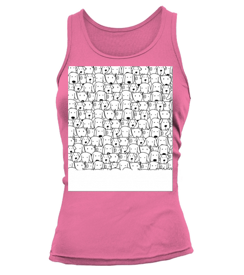 Cute Dog Seamless Patterns vintage Tank top Woman