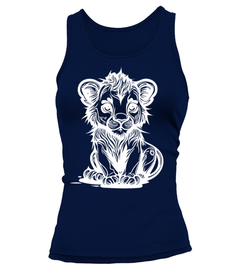 Cute Vintage Lion Baby Tank top Woman
