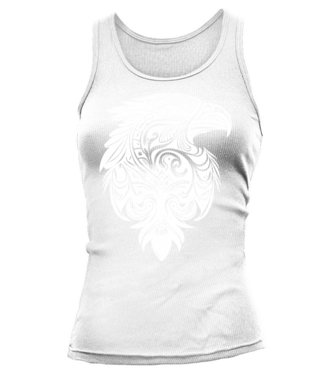 Eagle In Vintage Tribal Tattoo Feather Style Tank top Woman