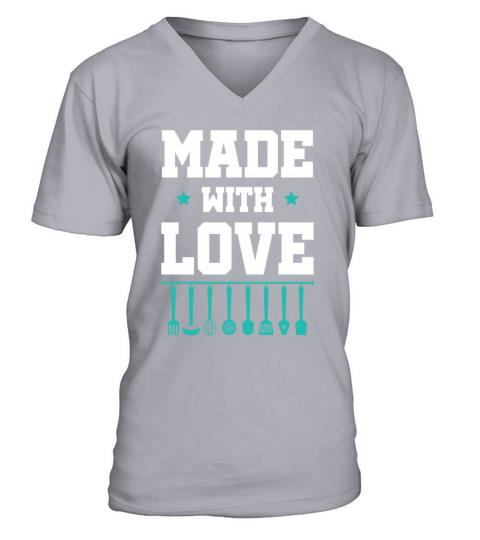 bake love V-Neck T-shirt