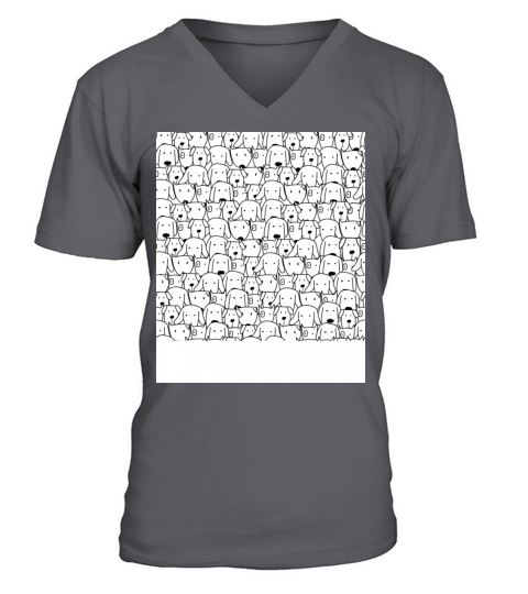 Cute Dog Seamless Patterns vintage V-Neck T-shirt