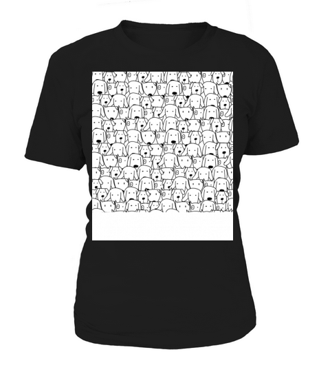 Cute Dog Seamless Patterns vintage Women's T-Shirt