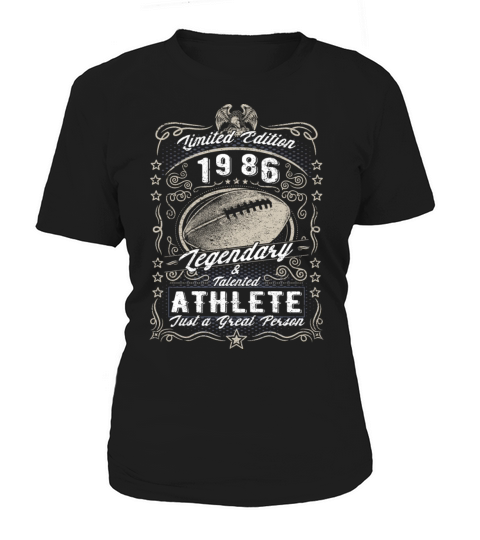 Vintage 1986 Football Birthday Gift Sport Hobby Women's T-Shirt