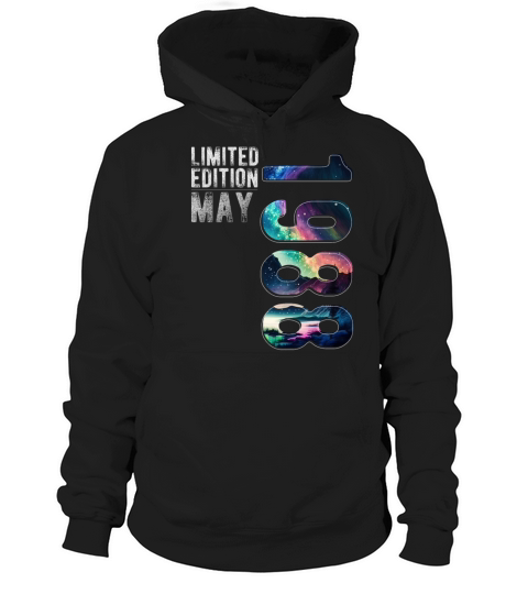 Limited Edition 1988 May Birthday Polar Lights Hoodie Unisex