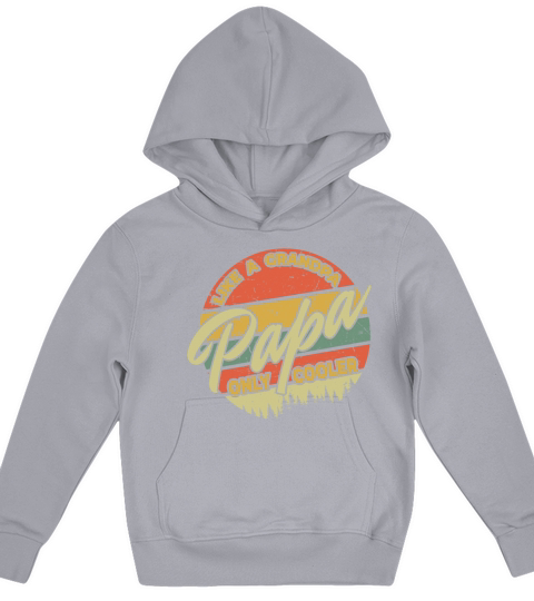 Papa Like Grandpa Cooler Retro Vintage Fathers Day Kids Hoodie